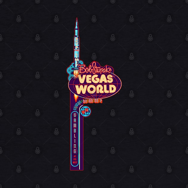 Vintage Vegas World Hotel and Casino Sign Las Vegas by StudioPM71